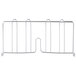 A Metro stainless steel wire shelf divider with multiple bars.