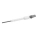 A white and silver wire with a small end.