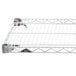 A white metal Metro Super Erecta wire shelf.