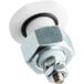 A white plastic Accutemp water sensing probe knob with a metal nut.