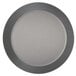 An American Metalcraft hard coat anodized aluminum pizza pan with a silver rim.