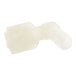 A white plastic tube fitting with a white plastic cap.