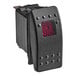 A black plastic Cleveland switch with a red light.