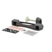 A dark grey Kolpak door handle and lock assembly with a key.