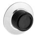 A black and white plastic Vulcan control knob with a black plastic cap.