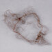 A brown Royal Paper lightweight hairnet with a small piece of string.