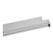 A white rectangular metal scrapper with a small hole in the middle.