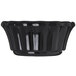 A black Carlisle ramekin with wavy edges on a white background.