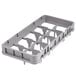 a grey plastic tray with holes
