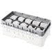 A gray plastic Cambro extender with 10 compartments.