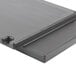 A black plastic tray with two compartments sitting on a table.