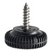 A black and silver Manitowoc Ice screw with a white table background.