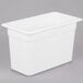 A white plastic container with a lid.