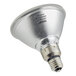 A close-up of an Alto-Shaam flood lamp with a round base.