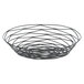 Tablecraft BK17409 Artisan Oval Black Wire Basket - 9 inch x 6 inch x 2 1/4 inch