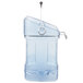 A blue Rubbermaid plastic container with a handle and a lid.