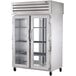 A True Spec Series glass door pass-through refrigerator on a white background.