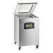 A stainless steel floor model chamber vacuum packaging machine with two 20-inch seal bars and a digital control panel.