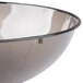 A smoke plastic Fineline round bowl with a black rim.