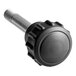 A black plastic Hobart knob with a silver metal nut.