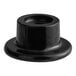 A black plastic knob with a hole.