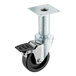 A black and metal Pitco caster wheel with a metal plate on top.