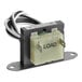 A Metro RPC13-183 Transformer, a black and white electrical device with wires and the word "load" on it.