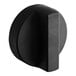A black circular knob for a gas valve.