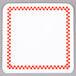 A white square Ketchum Manufacturing deli tag with red and white checkered border.