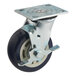 A CSTR 52-SB-PPF castor with a blue metal wheel and metal plate.