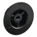 A black circular Pitco knob with a hole in the center.