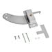 A stainless steel Blodgett 57015 handle latch with screws and bolts.