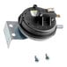 A Henny Penny 14894 black circular pressure switch with metal bracket and screws.