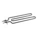 A black Metro M shaped heating element with two handles.