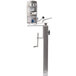 An Edlund electric can opener machine on a metal stand.