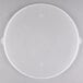 A clear plastic Fineline lid on a table.