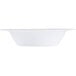 A white bowl with a gold and blue rim.