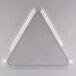 A Fineline clear plastic triangular tray.