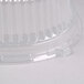 A clear plastic Fineline oval tray dome lid.