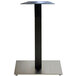 Grosfillex US123209 VanGuard 22 inch Square Black / Stainless Steel Indoor Bar Height Pedestal Table Base