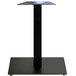 Grosfillex US321217 VanGuard 22 inch Square Black Indoor Pedestal Table Base