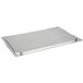 A Vollrath stainless steel tray with a lid.