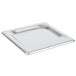 A silver square Vollrath Super Pan 3 cover.