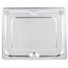 A silver rectangular Vollrath Super Pan 3 Cook-Chill cover on a white background.