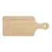 A Choice wooden serving and cutting board with a handle.