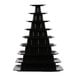 A black Matfer Bourgeat macaron pyramid display stand.