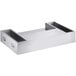 An Avantco stainless steel rectangular base with two compartments.