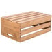 An American Metalcraft bamboo wood crate with four wooden slats.