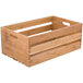An American Metalcraft bamboo wood crate with handles.