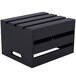 An American Metalcraft black wooden crate with four compartments.